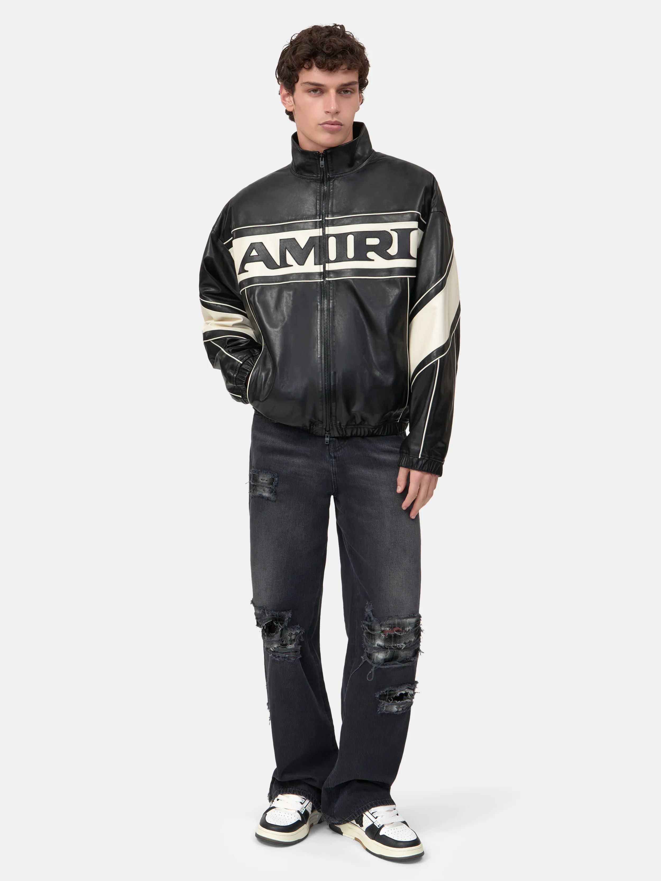 AMIRI SPORT LEATHER JACKET - Black - Image 2