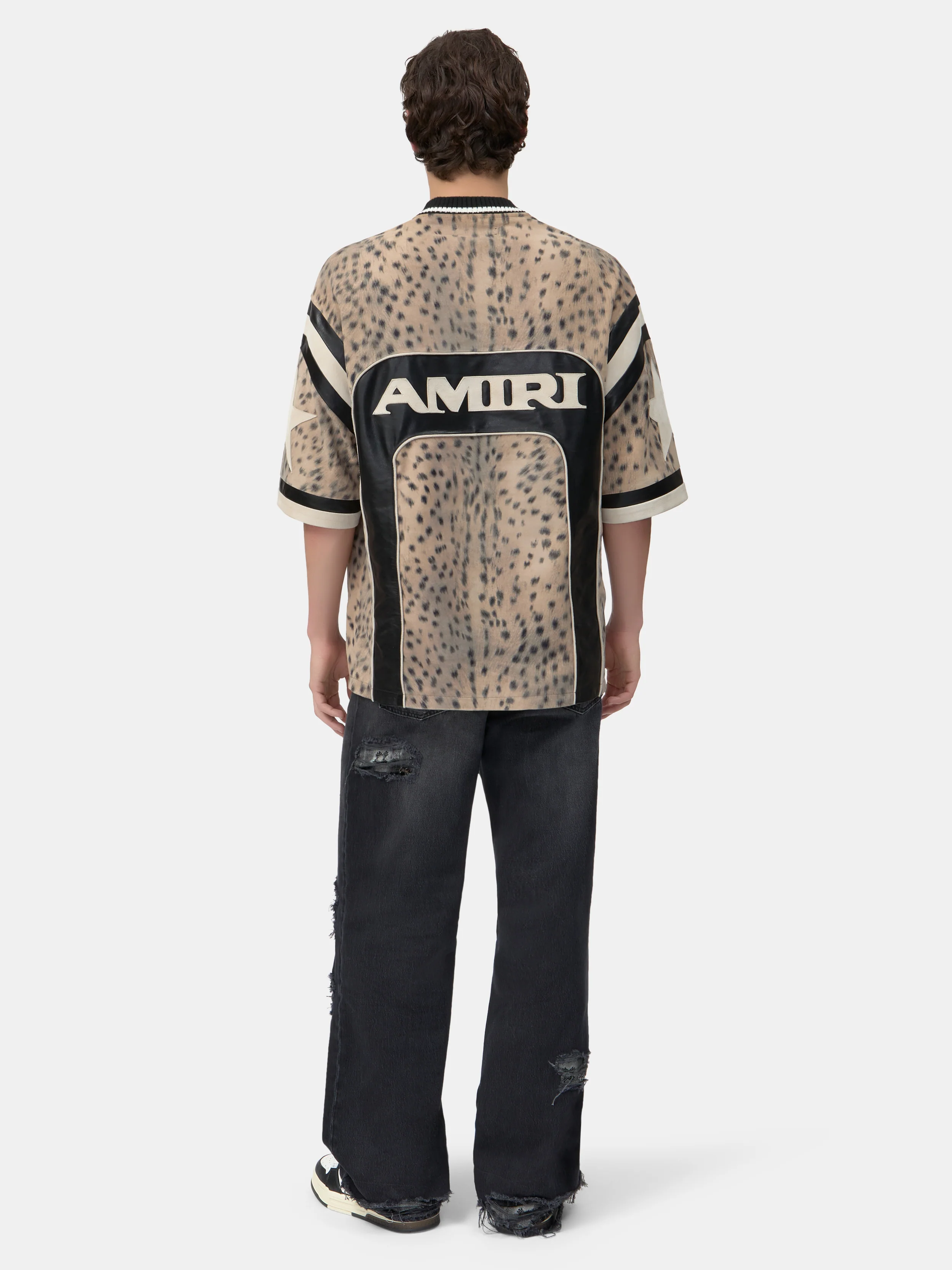 AMIRI SPORT LEATHER JERSEY - Dark Brown - Image 4