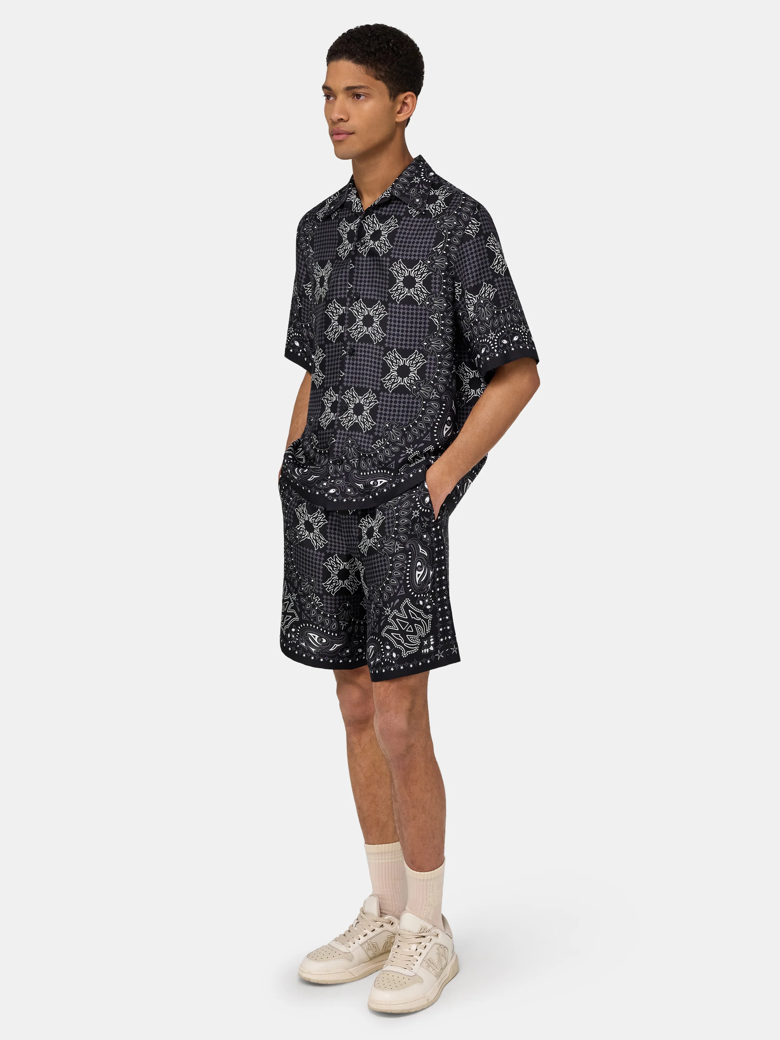 MA CHECK CAMP SHIRT - Black - Image 3