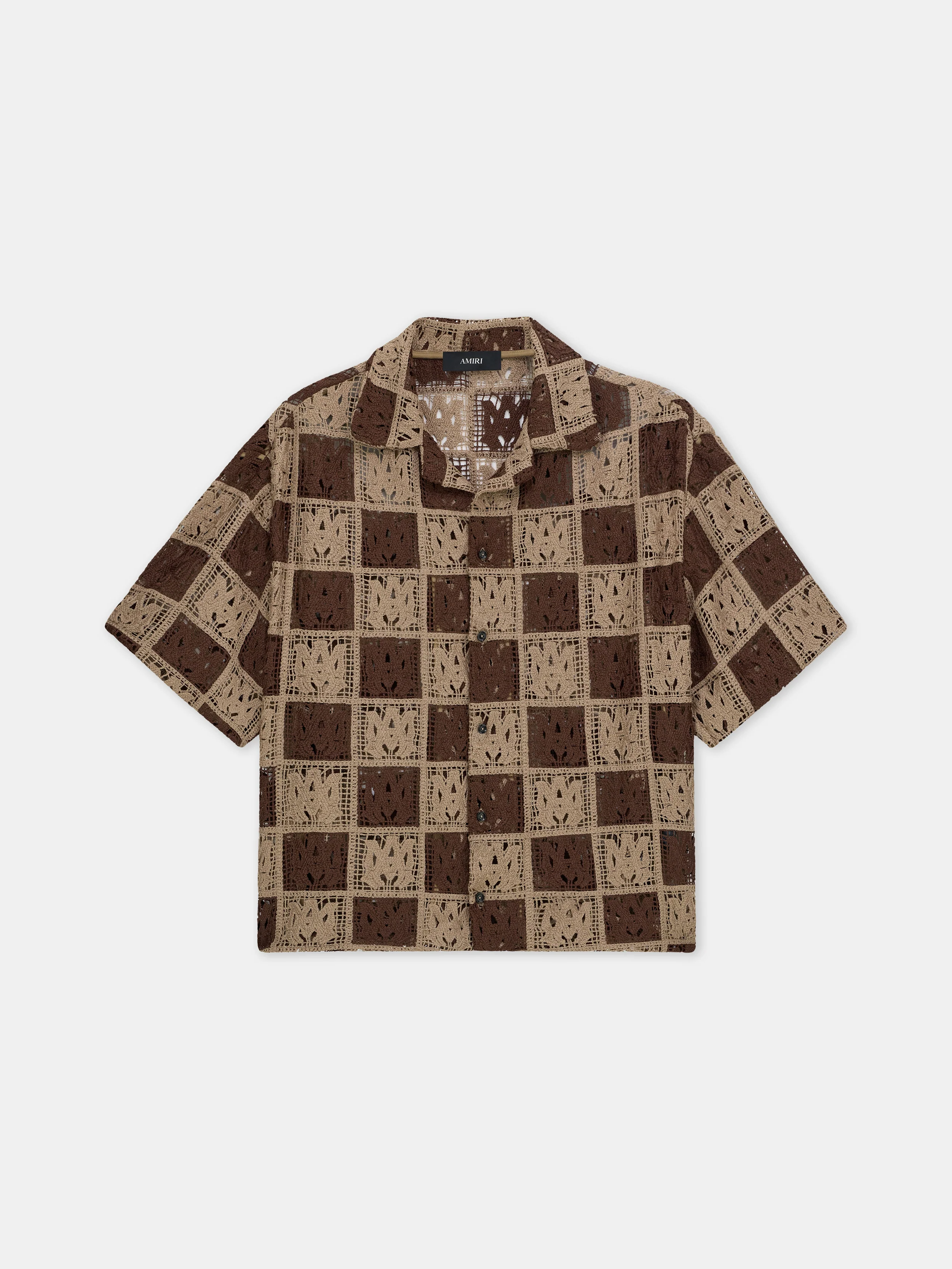 MA QUAD CHECKER OVERSIZED CAMP SHIRT - Earth