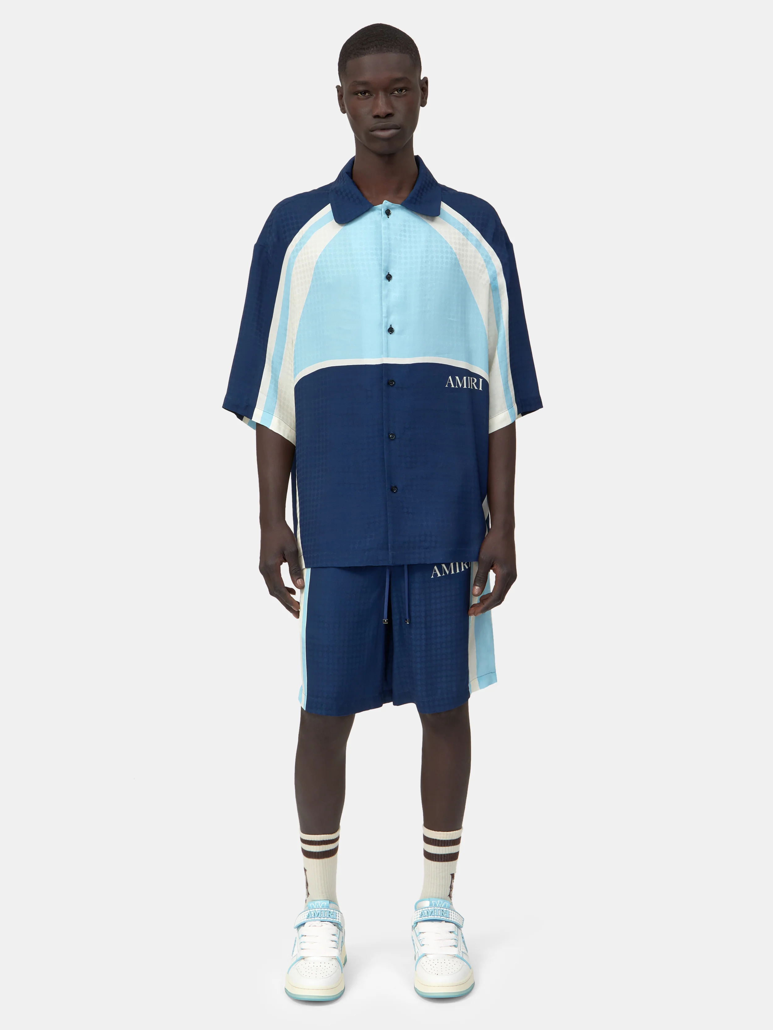 MA QUAD PANEL OVERSIZED CAMP SHIRT - Midnight Blue - Image 2