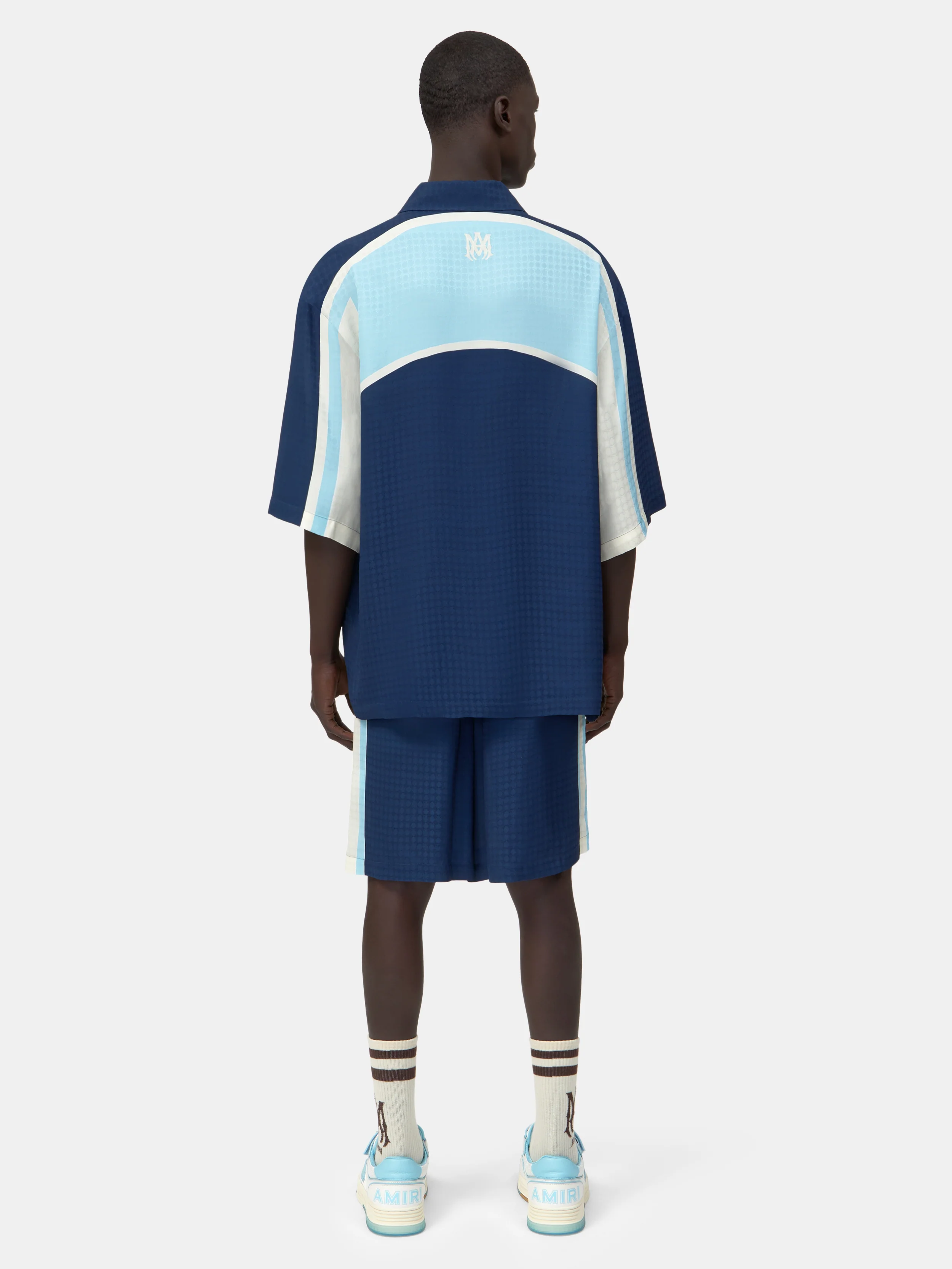 MA QUAD PANEL OVERSIZED CAMP SHIRT - Midnight Blue - Image 4