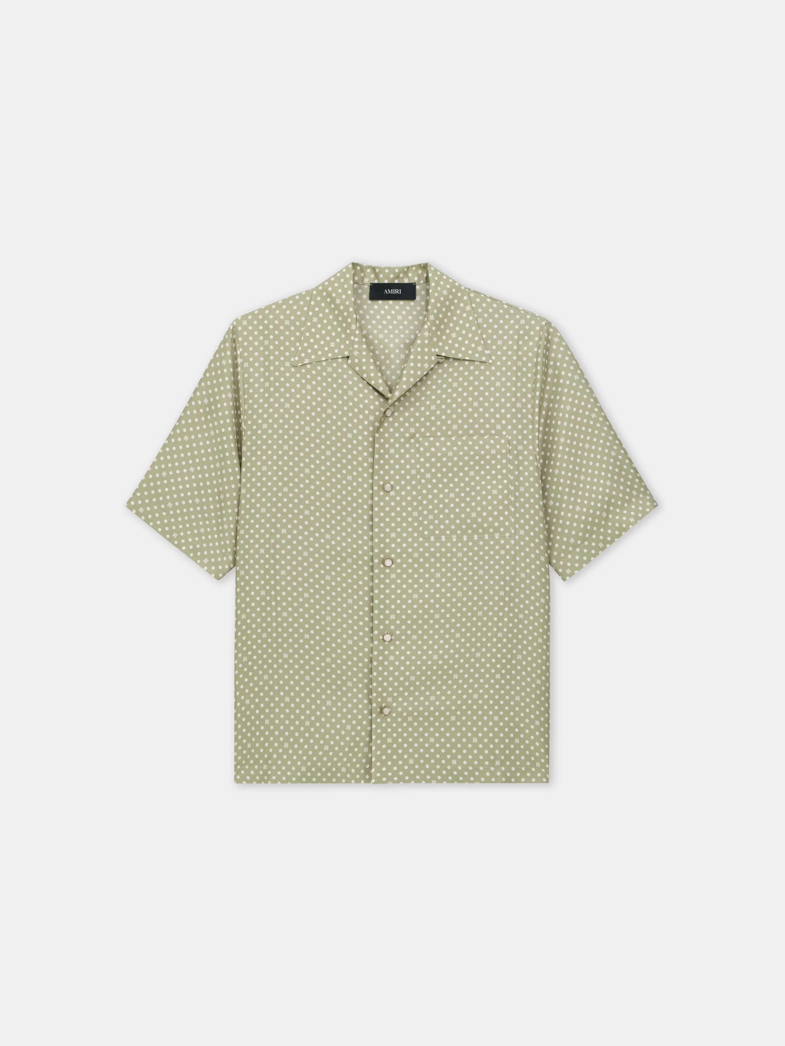 POLKA DOT CAMP SHIRT - Green Tea