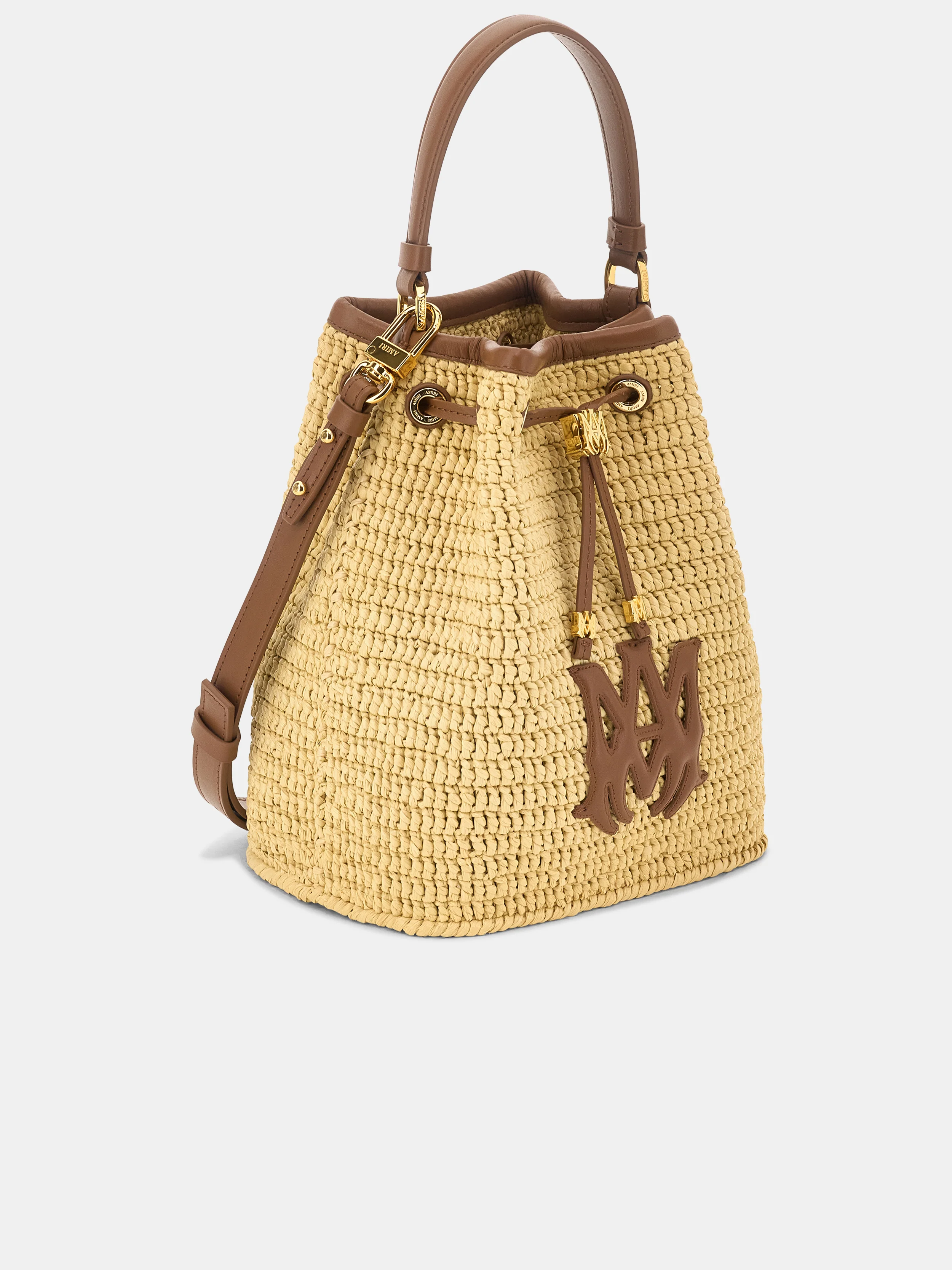 WOMEN - WOMEN'S RAFFIA MICRO MA BUCKET BAG - Natural - Image 3