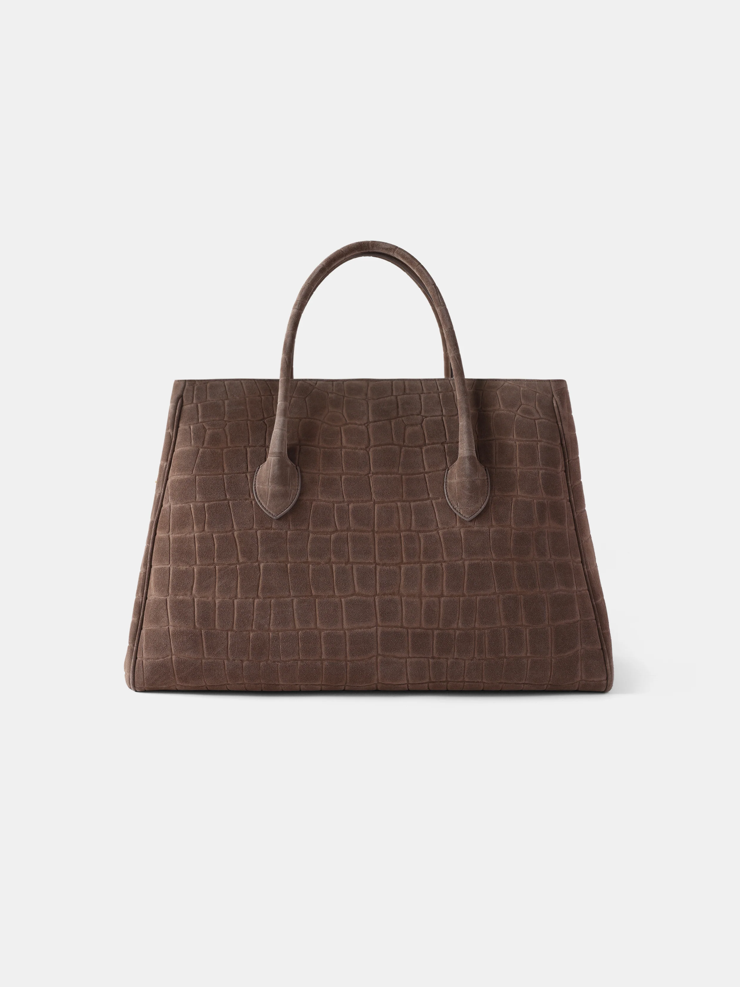 SUEDE CROC HONEY 50 TOTE - Dark Brown - Image 2