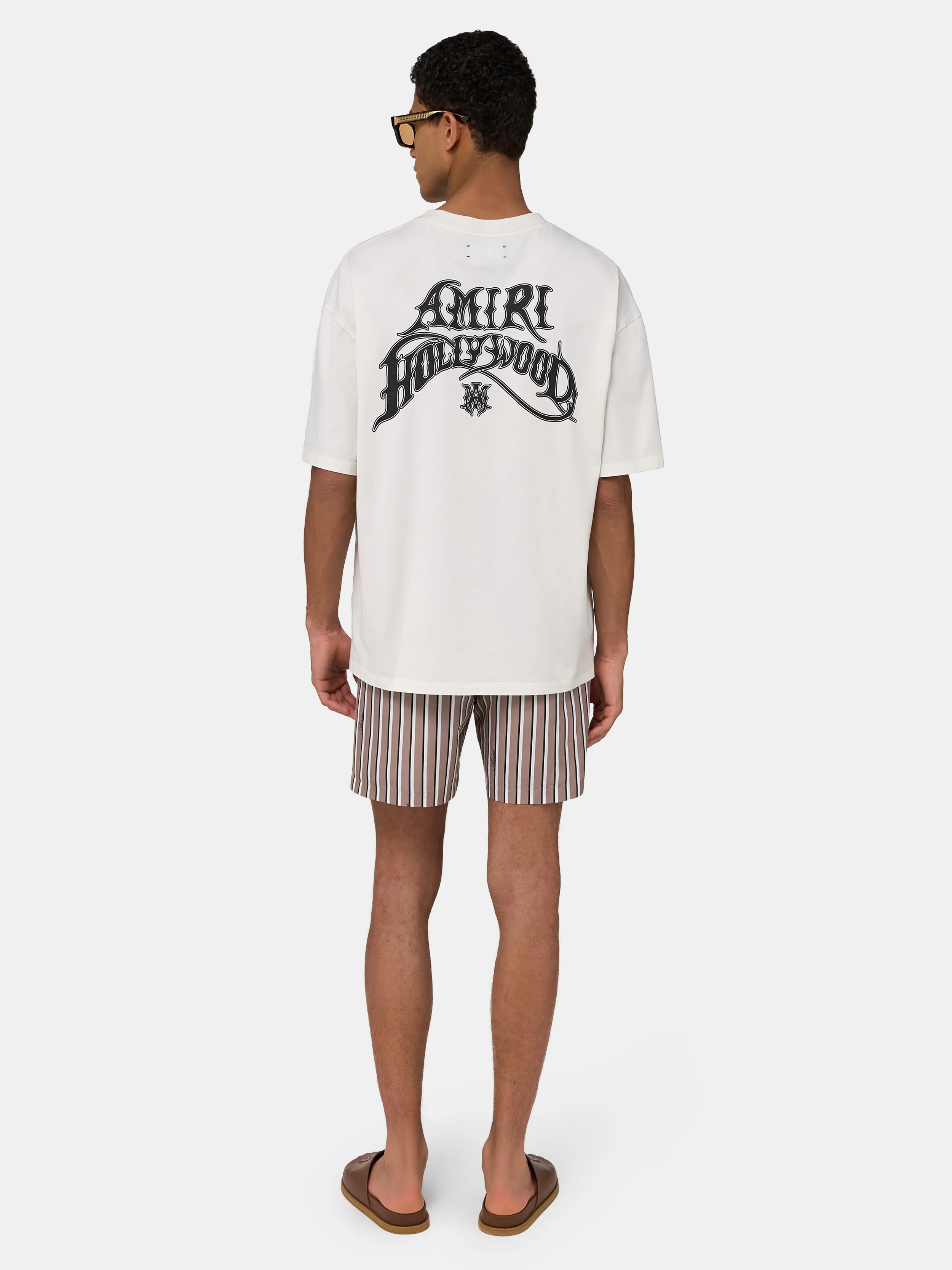 STRIPED SWIM TRUNK - Mocha - Image 4