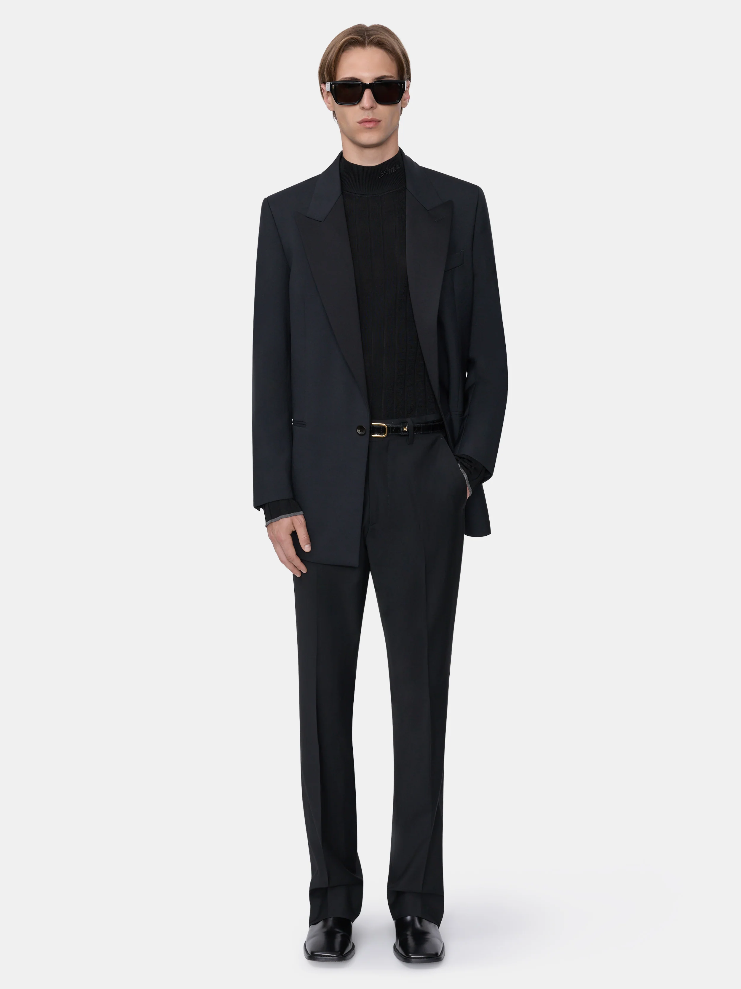 TAILORED BOOT CUT PANT - BLACK - Image 2