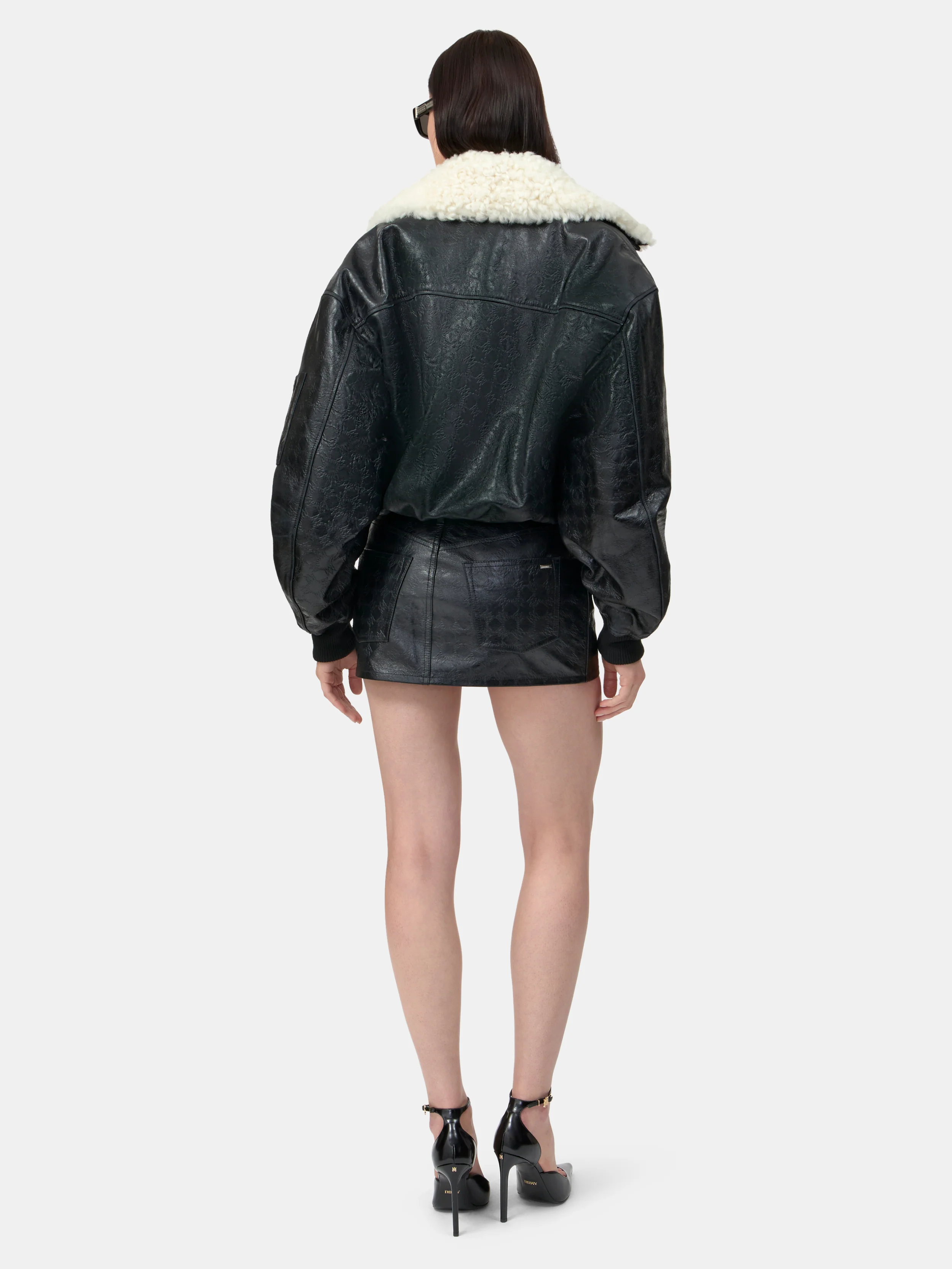 WOMEN - WOMEN'S MA QUAD LEATHER SKIRT - Black - Image 4