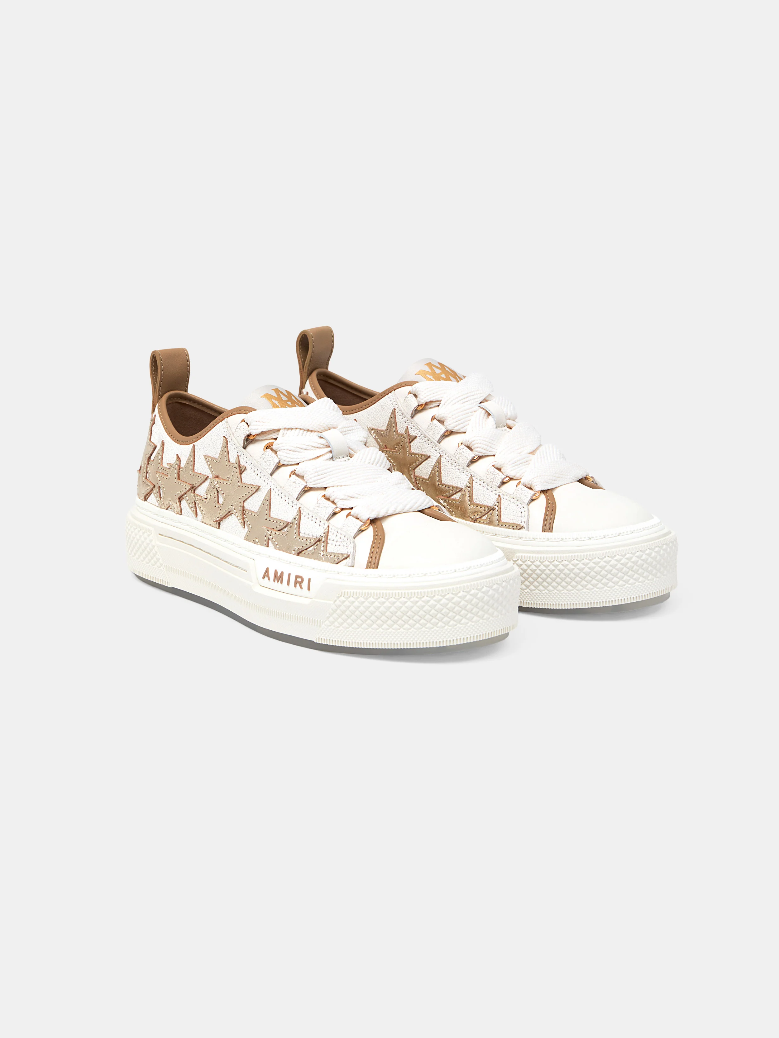 WOMEN - WOMEN'S METALLIC STARS COURT LOW - Dark Brown - Image 2